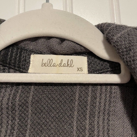 Anthropologie Bella Dahl Grey Plaid Shirt Dress Size XS - Picture 4 of 6